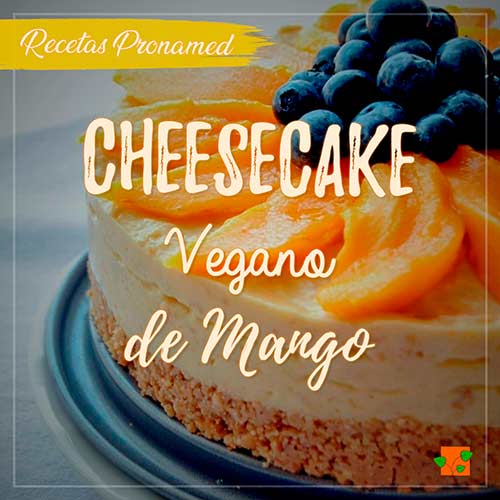 Cheesecake vegano de mango