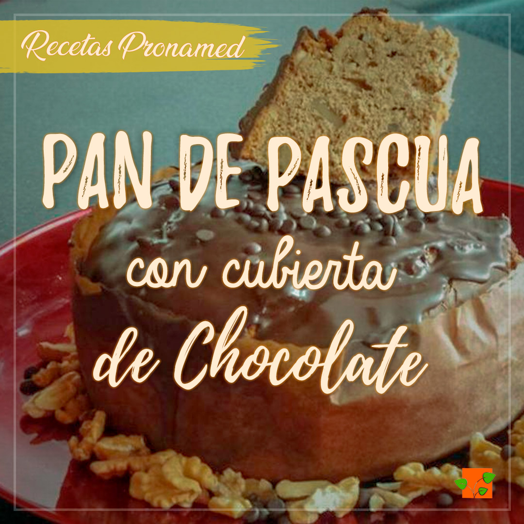 Pan de pascua con cubierta de chocolate saludable