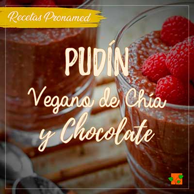 Pudn vegano de</br> cha y chocolate