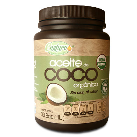 Aceite de Coco Sin Sabor ni Olor 1 Litro Orgnico