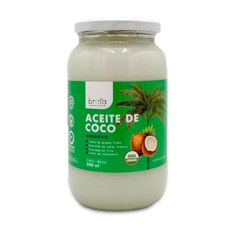 Aceite de coco orgnico 500 grs. Brota - Click en la imagen para cerrar