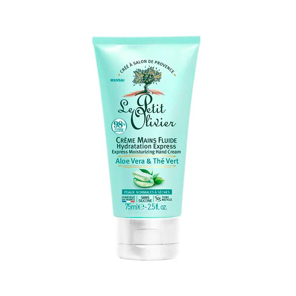 Crema de Manos Aloe Vera Te Verde 75 ml Le Petit Olivier - Click en la imagen para cerrar